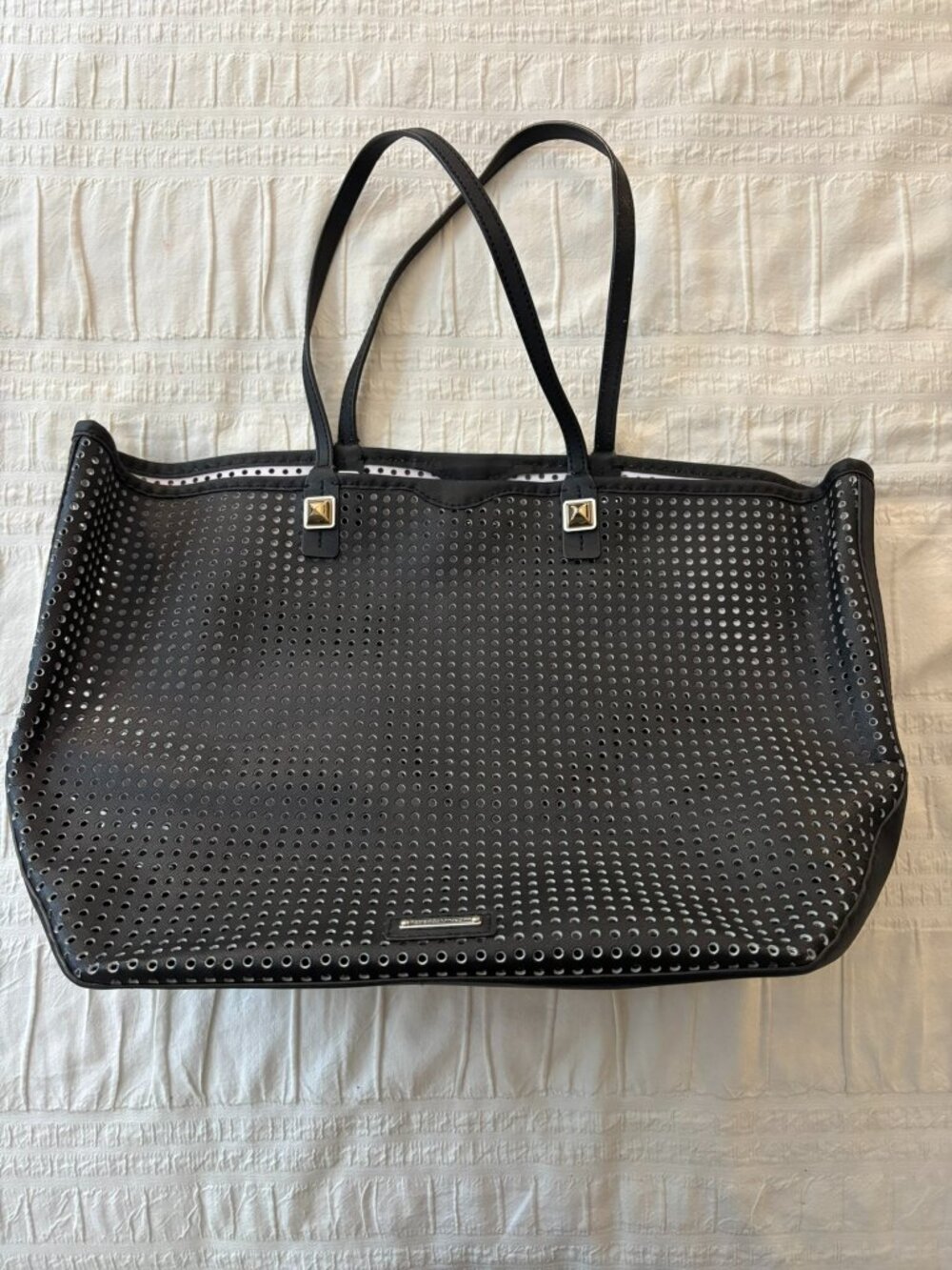 Rebecca Minkoff Everywhere Tote, Black Perforated Leather Bag
